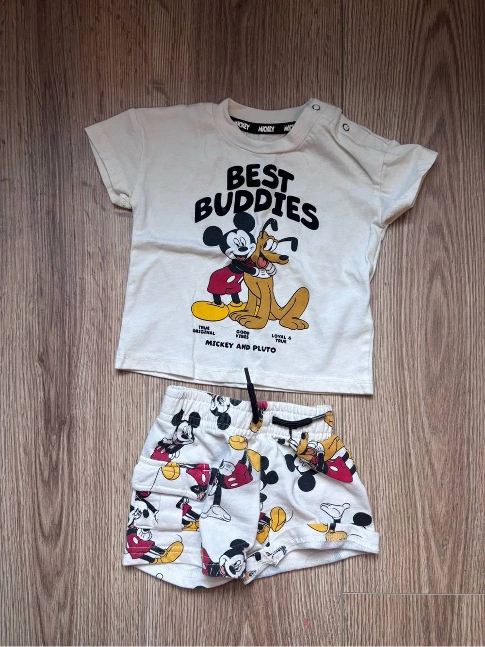 Set of 3 infant outfits! Monster trucks, Mickey Mouse and dinosaurs!